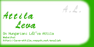 attila leva business card